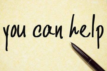 you can help text write on paper