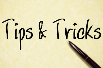 tips and tricks text write on paper