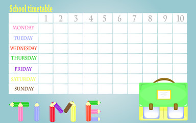 School timetable