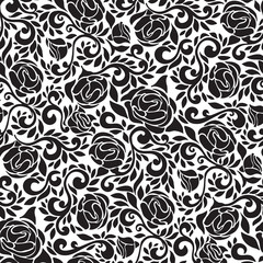 Abstract seamless lace pattern with flowers rose.
