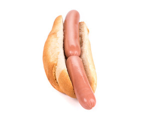 hotdog with two sausages