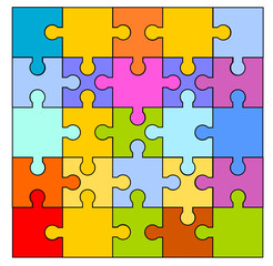 puzzleteile bunt elemente