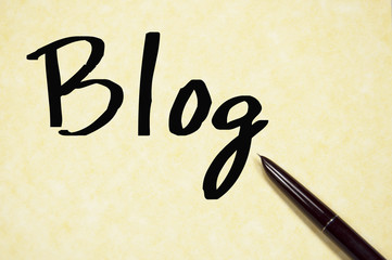 blog word write on paper