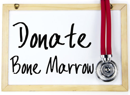 Donate Bone Marrow Text Write On Blackboard