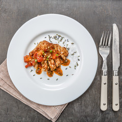 Hähnchenbrust mit Tomaten Basilikum Soße