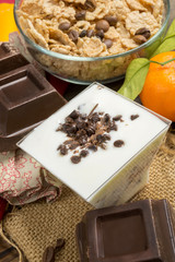 yogurt with chocolate
