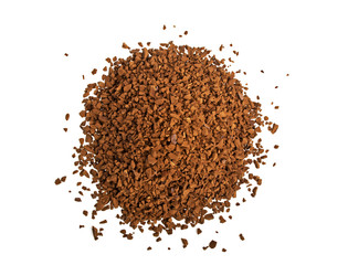 Soluble coffee on a white background