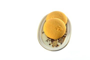 Shortbread cookies in a dish