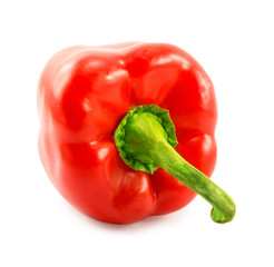 red bell pepper isolated on a white background