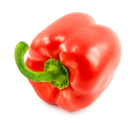 red bell pepper isolated on a white background