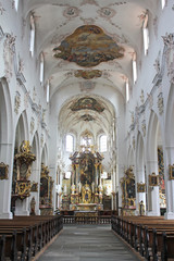 Fototapeta na wymiar Augustinerkirche in Überlingen am See