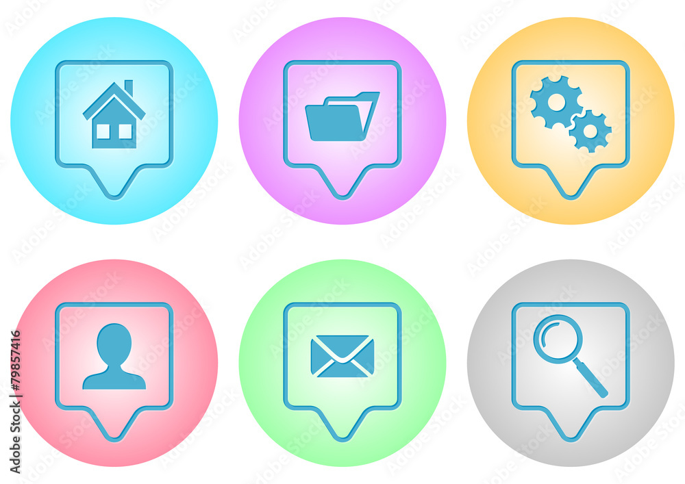 Canvas Prints website menu icons