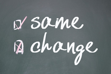 Obraz premium change or same choice