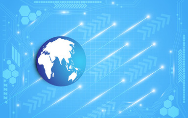 globe digital electric abstract background