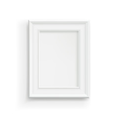 Vector Illustration of a Blank White Picture Frame