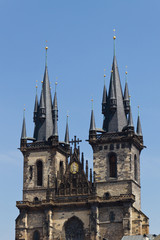 Fototapeta na wymiar Church Tyn in Prague