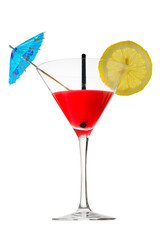 Bicchiere, Cocktail, rossini, sfondo bianco, drink, still life