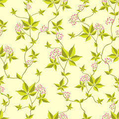 Seamless texture wild grapes.