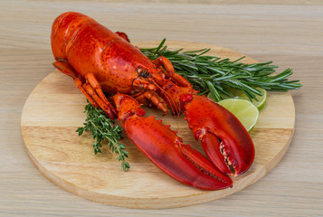 Boiled lobster