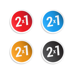2x1 Offer Stickers