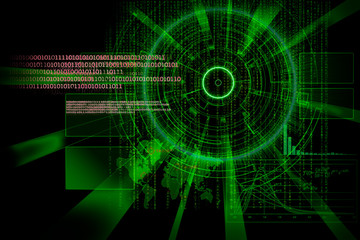 rendering of a futuristic cyber background target with laser lig