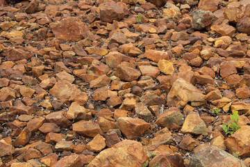Background of copper ore stones