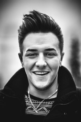 Young men outdoor, portrait shot