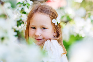 Little girl spring portrait