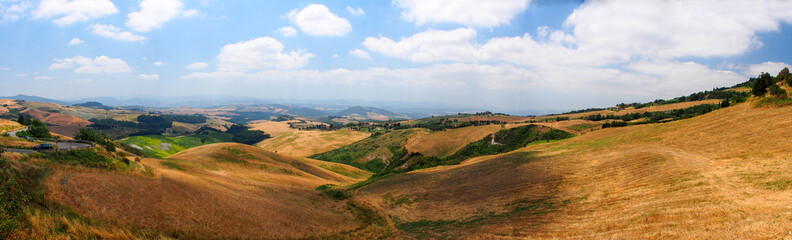 Naklejka premium Panoramic views of the Tuscan hills