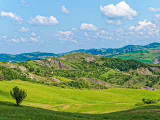 Panoramic views of the Tuscan-Emilian Apennines Italy