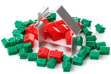 Naklejka premium Small toy houses
