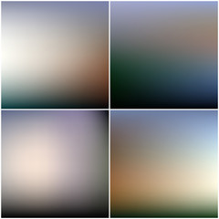 Fototapeta premium Abstract editable blurred backgrounds set