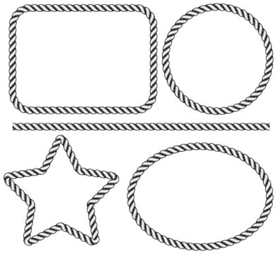 rectangle rope border clipart