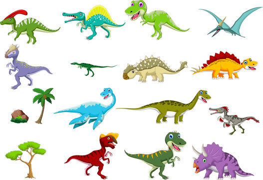Dinosaur cartoon collection set for you design