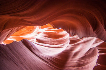 Inside view of a slot canyon