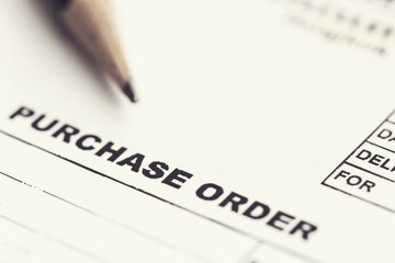 Purchase order sheet