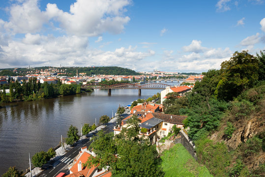 Prague, view over Vltava river