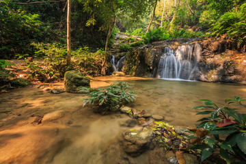 wonderful waterfall in thailand, Pugang waterfall chiangrai