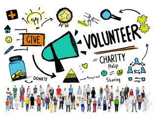 Volunteer Charity and Relief Work Donation Help Concept