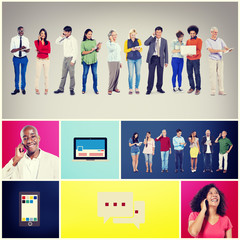 Fototapeta premium Community Communication Networking Technology Content Concept