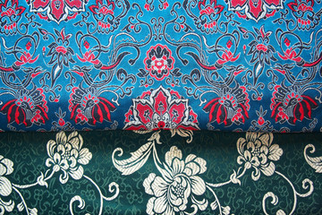 fabric texture with asian pattern
