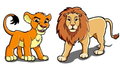 Obraz na płótnie Canvas Lion family