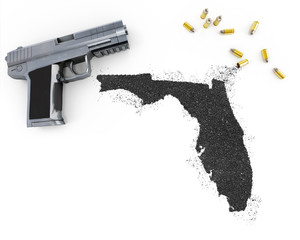 Gunpowder forming the shape of Florida .(series)