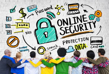 Obraz premium Online Security Protection Internet Safety People Concept