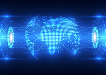 Abstract global future technology background, vector