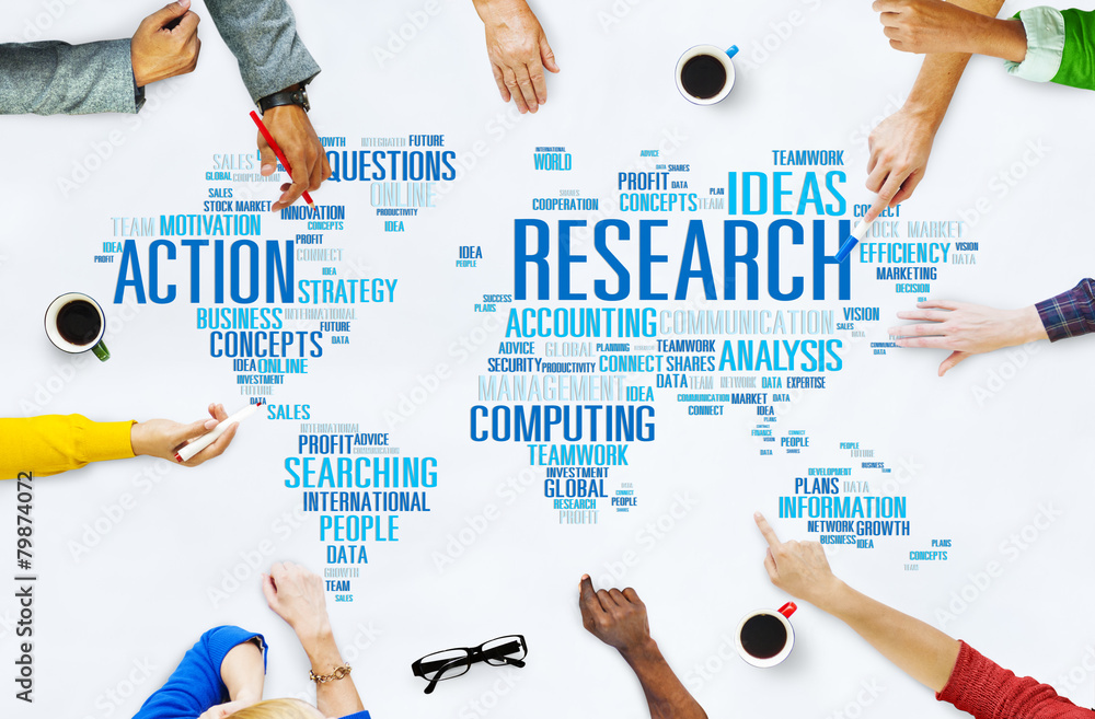 Poster research study report response result action concept