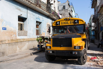Classic old car on streets of Havana, Cuba