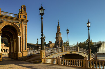 Fototapeta na wymiar Place of Spain (Plaza de espana) - Seville