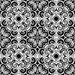 Abstract black and white vector seamless background