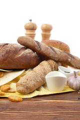 Different bread. Food background.